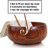 Organisateur de laine en bois fait à la main