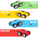 Jouet en bois avec rampe d'accès pour voiture