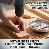 Jeu d'embouts de tournevis hexagonaux magnétiques en forme de pagode