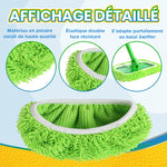 Recharges de tampons pour balai à franges en chenille à usage domestique