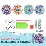 🌸Dessous de verre en forme de diamant (Mandala)