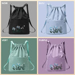 Sac à bandoulière brodé avec pochette à cordon