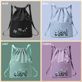 Sac à bandoulière brodé avec pochette à cordon