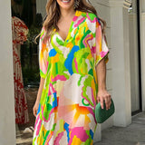 Robe Décontractée à Imprimé Peint