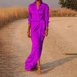 Robe à manches longues avec lacets