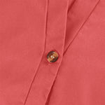 Robe sans manches en coton et lin à un bouton
