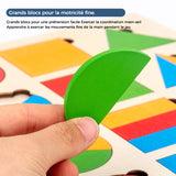 Jeu de Tri en Bois avec Formes Géométriques