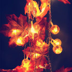 Luminaires à feuilles d'érable en forme de citrouille