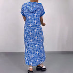 Robe à capuche zippée en patchwork