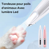 Rasoir de pieds LED pour animaux de compagnie
