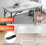 Table élévatrice pneumatique à roues cachées