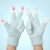 Gants tricotés en laine mignons