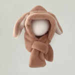 Bonnet avec écharpe intégré pour bébé
