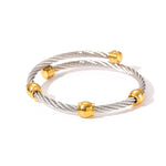 Bracelet torsadé à nœud bicolore