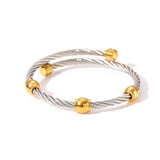 Bracelet torsadé à nœud bicolore