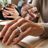 Bague tournante à une rangée de diamants