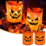 Bolsa de caramelos con calabaza luminosa personalizada