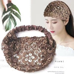 Bandeau large à perles Fleurs de prunier