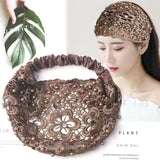 Bandeau large à perles Fleurs de prunier
