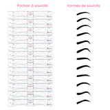 Kit de pochoirs à sourcils en silicone