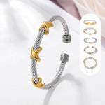 Bracelet torsadé à nœud bicolore