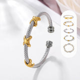 Bracelet torsadé à nœud bicolore