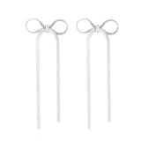 Boucles d'oreilles longues avec nœud