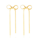 Boucles d'oreilles longues avec nœud