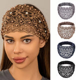 Bandeau large à perles Fleurs de prunier