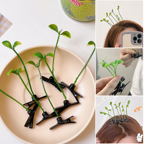 Cartes à cheveux en forme de germes de soja