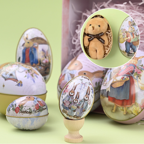 Œufs en fer colorés Lapin Pâques
