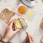 Contenant à collation réutilisable avec couvercle (2 compartiments)