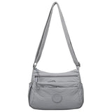 Sac bandoulière tendance uni à multiples poches zippées