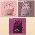 Sac à bandoulière brodé avec pochette à cordon