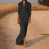 Robe à manches longues avec lacets