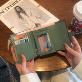 Portefeuille court coloré