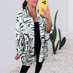 Chemise oversize à imprimé abstrait