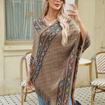 Pull Poncho à franges