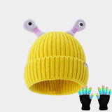 Chapeau en laine Petit monstre phosphorescent