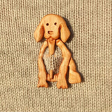 Broche avec Motif Animal en Bois (Clip de Chandail)