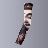 Manches Tatouées avec Motif Floral