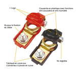 Connecteur de batterie à manchon avec capuchon en plastique de sécurité