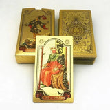 Feuilles d'or du monde mystérieux du tarot