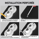 Pâte d'acier inoxydable Mini Roue Universelle 360°(4pcs)