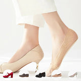 Chaussettes de doublure en dentelle pour femmes