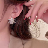 Boucles d'oreilles de luxe en forme de tournesol