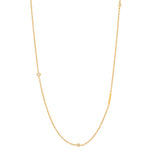 Collier à diamants avec lunette pour les initiales
