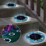 Lampes solaires à disque mosaïque