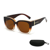 Lunettes de Soleil Carrées Polarisées avec Design Enveloppant