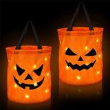 Sac à bonbons personnalisé en forme de citrouille lumineuse
